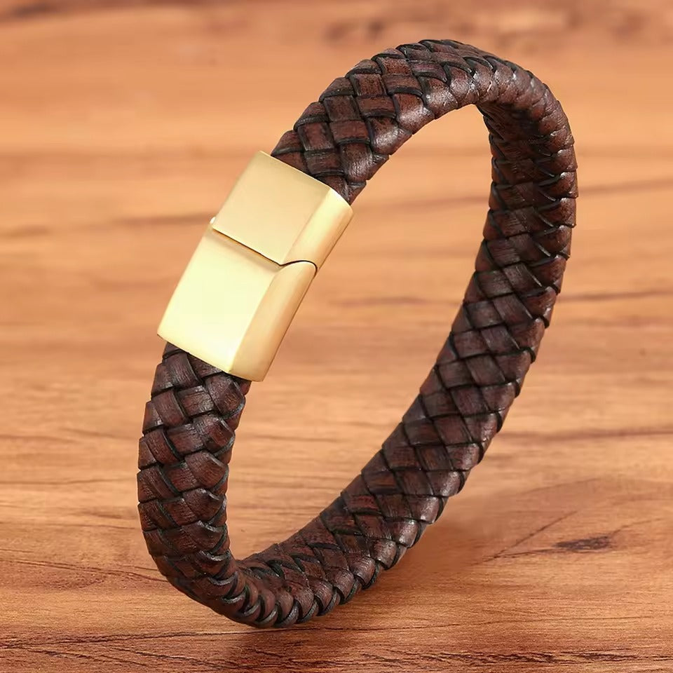 Lukas | Leather Stainless Clasp Classic Bracelet