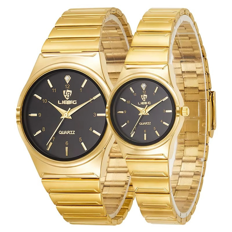 Malachi | Classy Silver Toned Couple Wristwatch