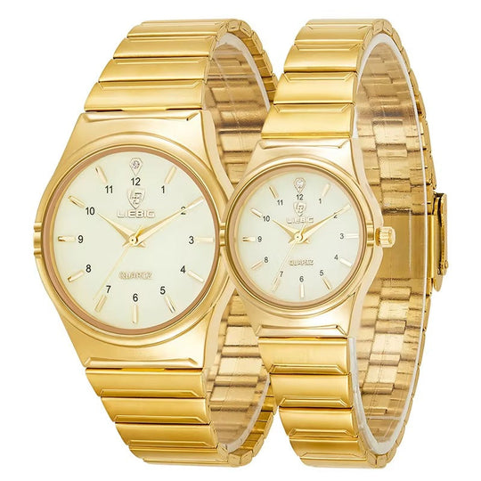 Malachi | Classy Silver Toned Couple Wristwatch