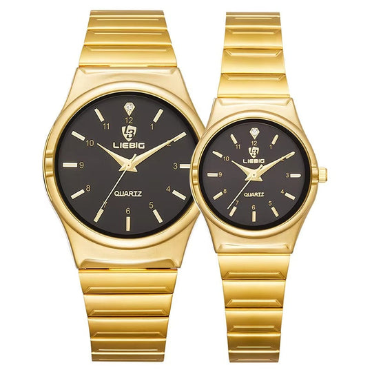Malachi | Classy Silver Toned Couple Wristwatch