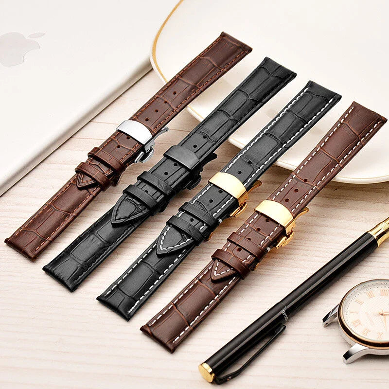 Walter | Crocodile Embossed Durable Leather Watch Band